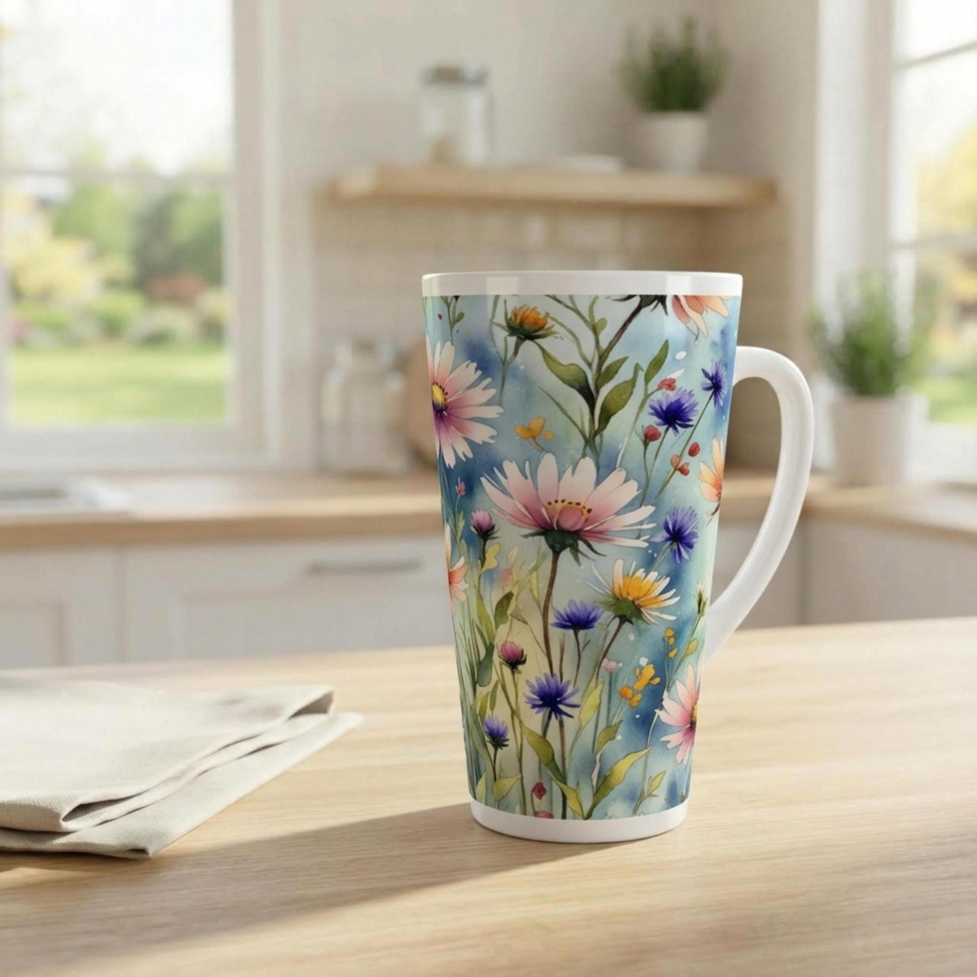Latte 17oz Ceramic Mug - Coffee or Tea Cup, Extra Tall