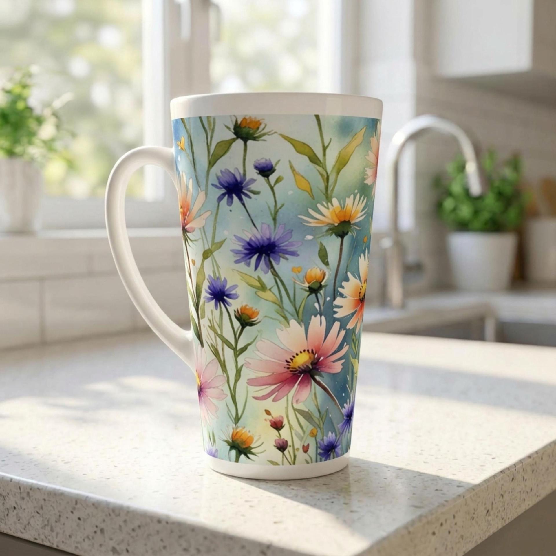 Latte 17oz Ceramic Mug - Coffee or Tea Cup, Extra Tall