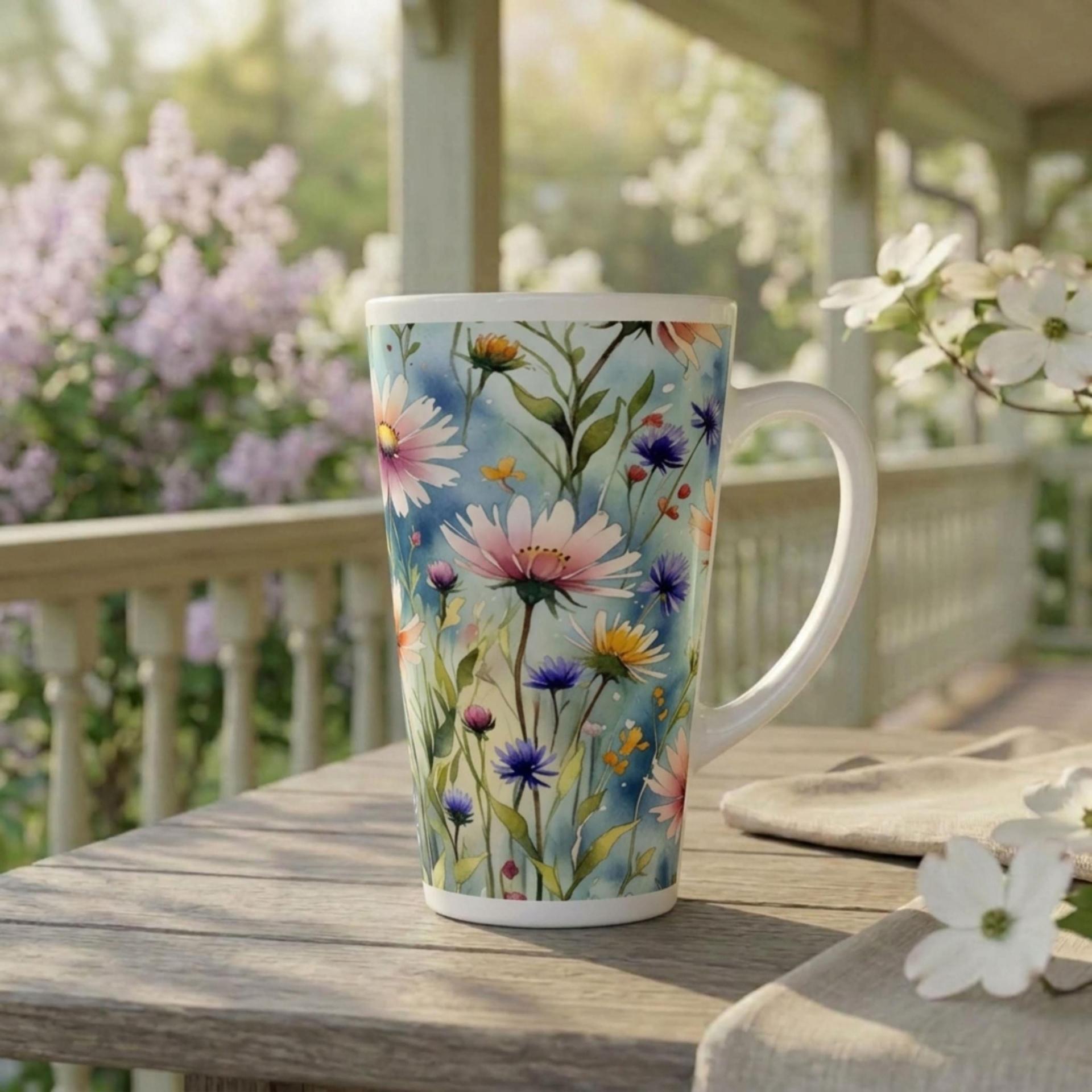 Latte 17oz Ceramic Mug - Coffee or Tea Cup, Extra Tall