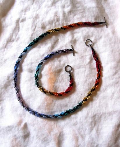 Rainbow Necklace - with matching bracelet