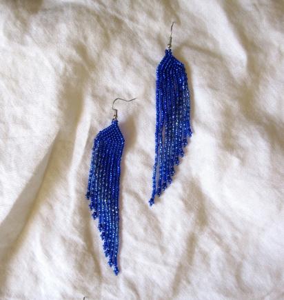 Beaded Fringe Earrings