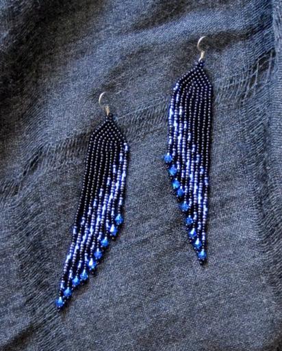 Beaded Fringe Earrings