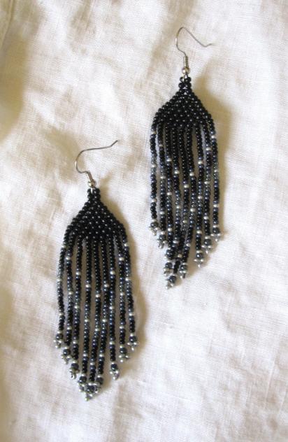 Beaded Fringe Earrings