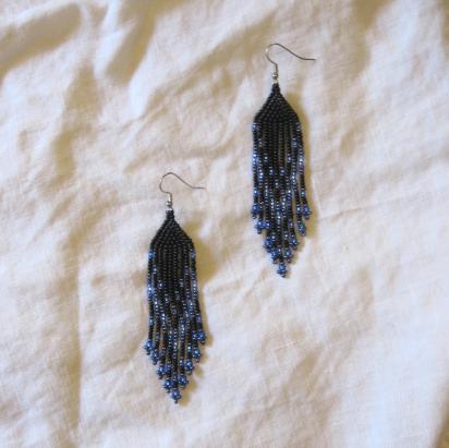 Beaded Fringe Earrings