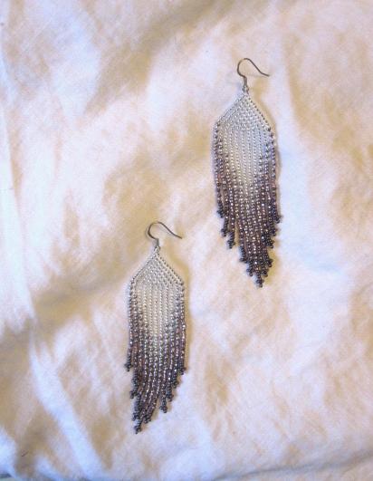 Beaded Fringe Earrings