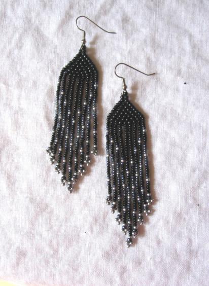Beaded Fringe Earrings
