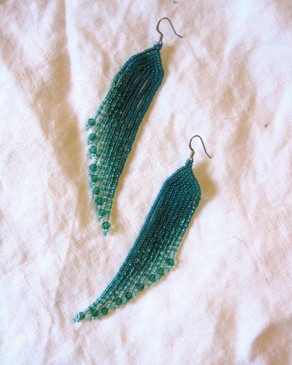 Beaded Fringe Earrings