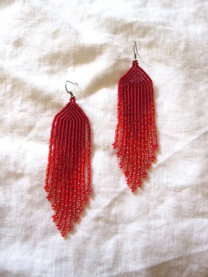Beaded Fringe Earrings