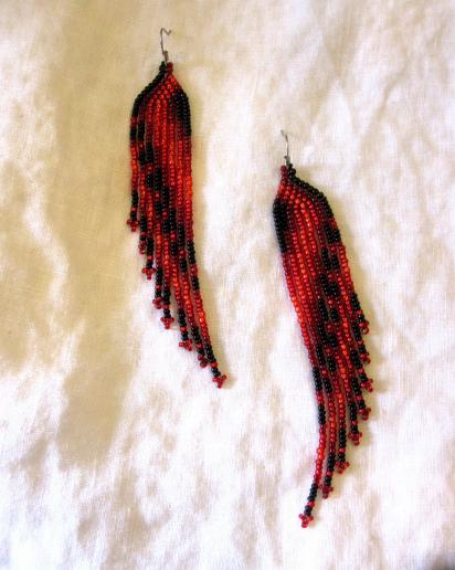 Beaded Fringe Earrings