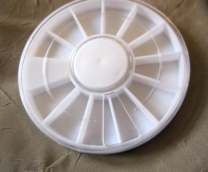 Wheel Case - Storage Container - for beads or other small items