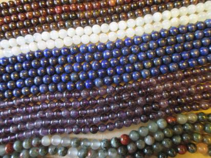 Gemstone Beads - multiple gemstone 6mm rounds