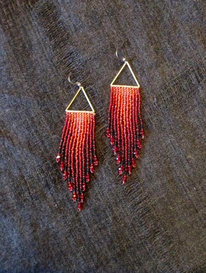 Beaded Fringe Earrings