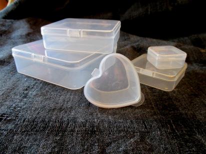 Bead Organizers, Plastic Storage Cases, square cases- multiple sizes