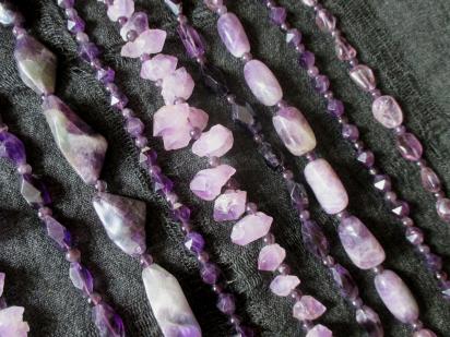 Amethyst Nugget Beads - mixed shapes