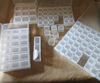 Plastic Containers, Organizers, Bead storage cases  - multiple sizes and styles