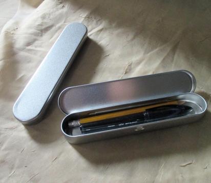 Pencil Box Tin - Hinged, Craft Storage, Travel Tin, Pencil and Pen Box