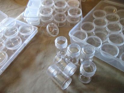 Bead Containers - Bead Organizers, empty bead kits, sets of bead containers in plastic case - multiple sizes and styles