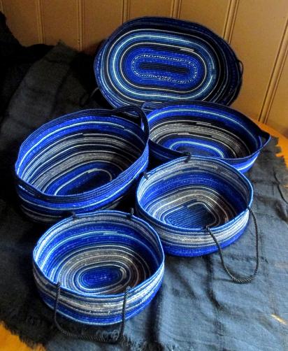 Rope Basket, Oval Gathering Basket, Storage Basket, Catch All