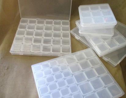 Bead Organizers, Plastic Storage Cases, square cases- multiple sizes
