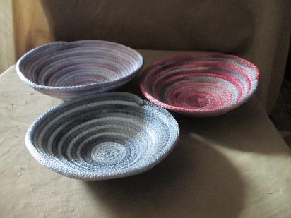 Rope Bowls, Small Dyed Bowl Set- Storage Basket, Catch All
