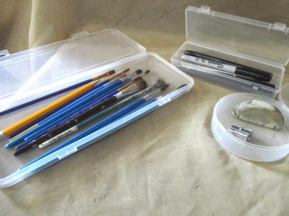 Pen, Brush and Tool Case - Plastic Container, Rectangle, multiple sizes - Storage Container