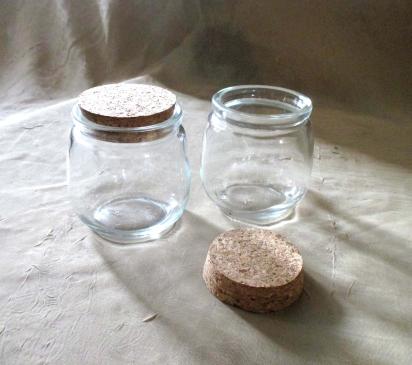 Round Wide Mouth Jars with Cork - 5 oz.