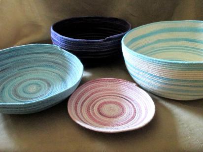 Rope Bowls,  Handmade Cotton Rope Bowls