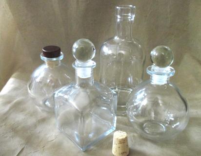 Apothecary Bottles, Large Bottles with Cork