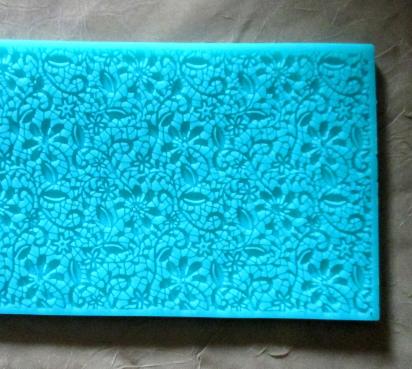 Silicone Floral Lace Mat Mold - Texture Stamp, Embossing Stamp - for use with Clay, Casting, for Soap, or Baking