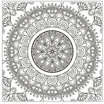 Mat Mold and Stamp - Mandala - Texture for Clay, Polymer Clay, Resin and casting - Silicone Cling Stamp