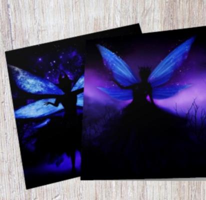 Fairy Greeting Cards, Set of 5 Designs, Bulk Pack of Cards