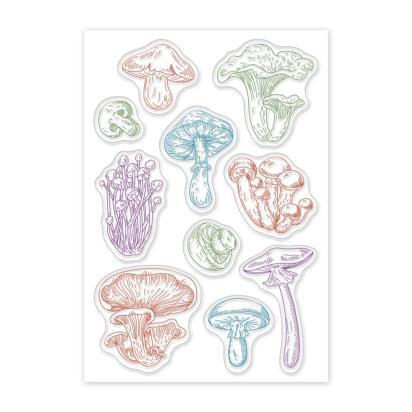 Mushroom Stamp - Silicone Cling Stamp - Texture Embossing Stamp - Journaling, Scrapbooking