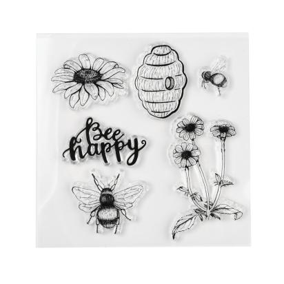 Bee Stamps - Silicone Cling Stamp - Texture Emossing Stamp