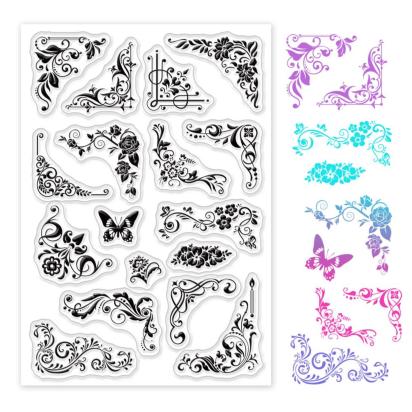 Borders and Scrolls - Stamps - Silicone Cling Stamp - Texture Embossing Stamp