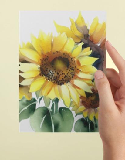 Sunflowers - Single Card or Bulk 10 Pack of Greeting Cards