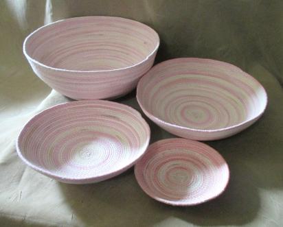 Rope Bowls,  Handmade Cotton Rope Bowls
