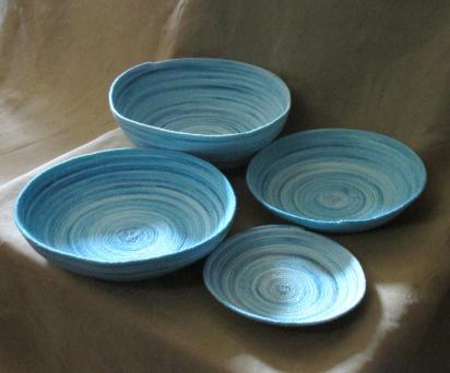 Rope Bowls,  Handmade Cotton Rope Bowls