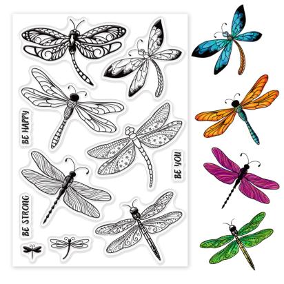 Dragonfly Stamps - Silicone Cling Stamp - Texture Emossing Stamp