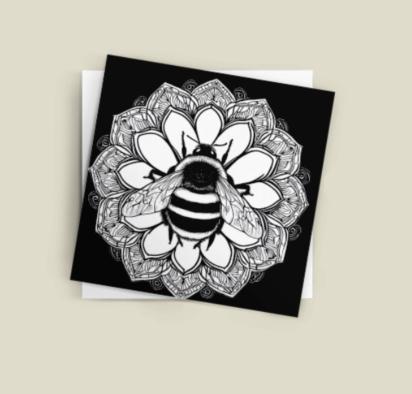 Bumble Bee Cards, Large Note Card, Invites, Birthday, Money Card