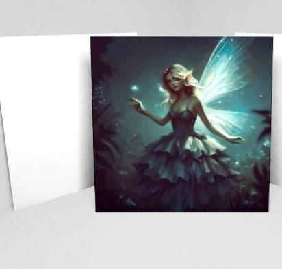 Fairy Cards, Large Note Card, Invites, Birthday, Gift Card