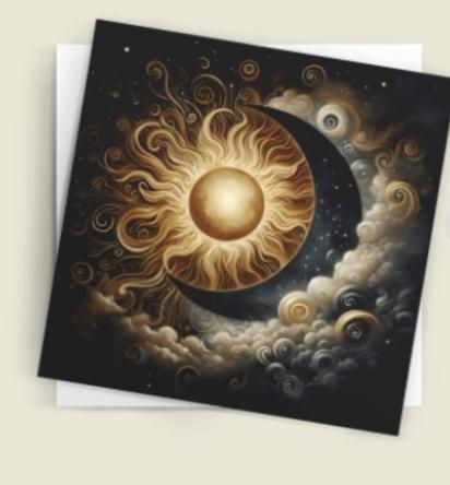 Sun and Moon - Greeting Cards