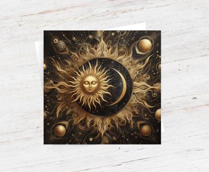 Sun and Moon - Greeting Cards