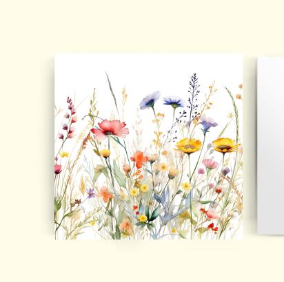 Wildflowers - Single Card or Bulk 10 Pack of Gift Cards