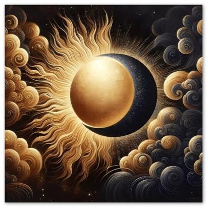 Sun and Moon - Greeting Cards