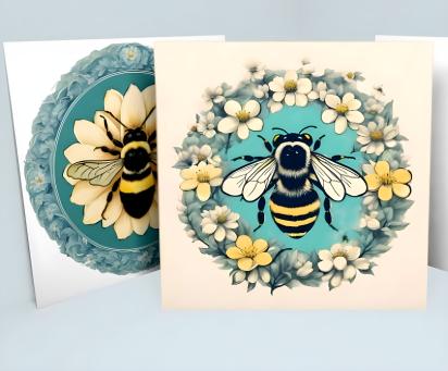 Bumble Bee Set, Gift Cards, 3 Designs, Bulk Pack of Cards