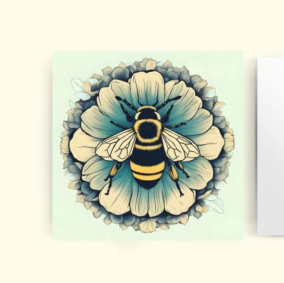 Bumble Bee Cards, Large Note Card, Invites, Birthday, Money Card