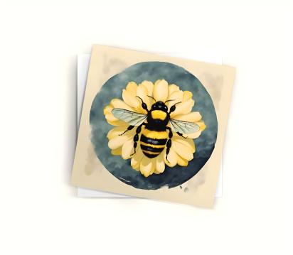 Bumble Bee Cards, Large Note Card, Invites, Birthday, Money Card