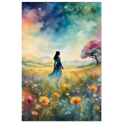 Wood Print, Original Art, Print on Wood, Ready to Hang