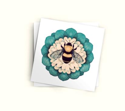 Bumble Bee Cards, Large Note Card, Invites, Birthday, Money Card