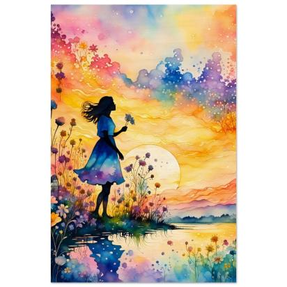 Wood Print, Original Art, Print on Wood, Ready to Hang
